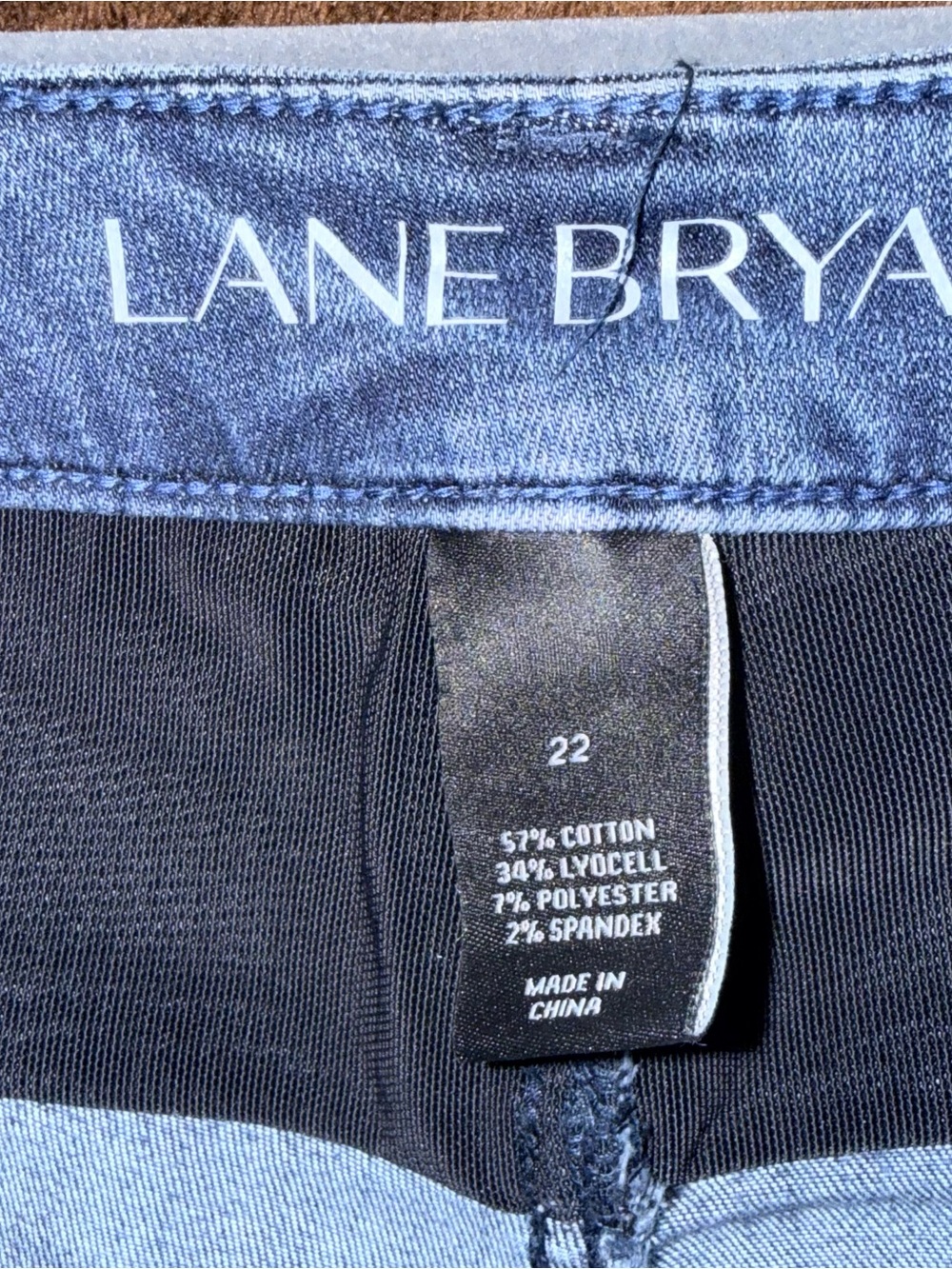 Lane Bryant Light Blue Cropped Jeans with Pink Rose Embroidery - Picture 2 of 8